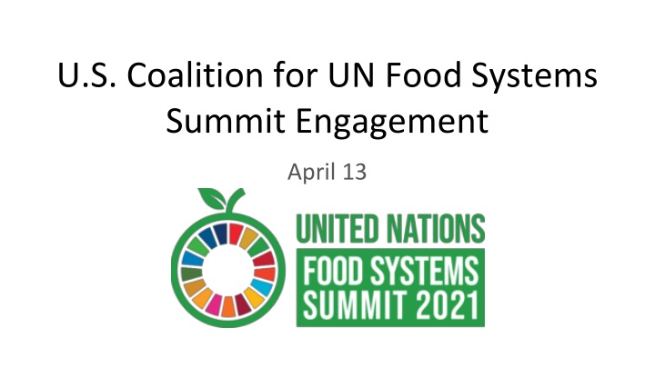 u s coalition for un food systems summit n.w