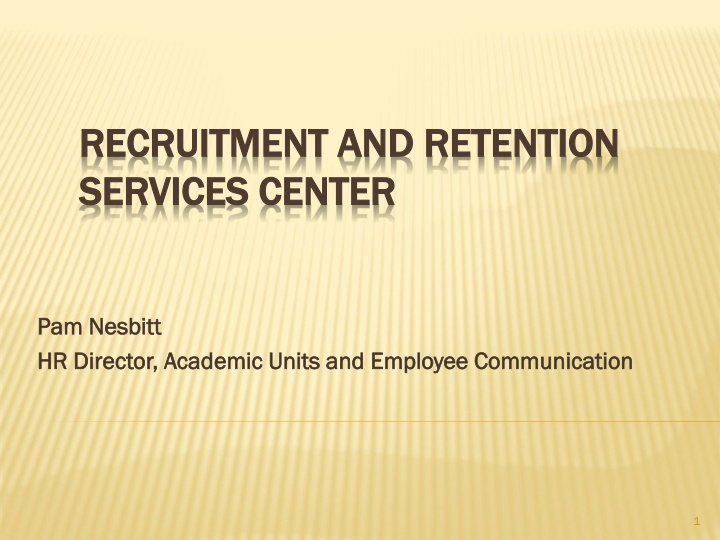 recruitment and retention recruitment n.w