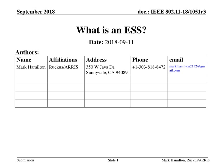 ESS in IEEE 802.11-18