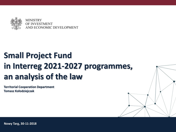Small Project Fund in Interreg 2021-2027 Programmes Analysis
