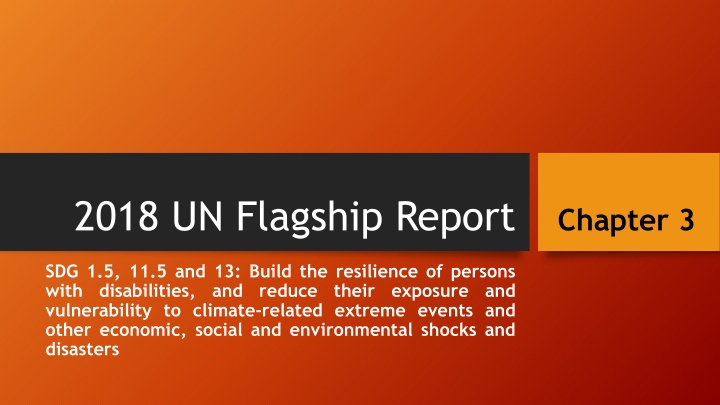 Building Resilience of Persons with Disabilities