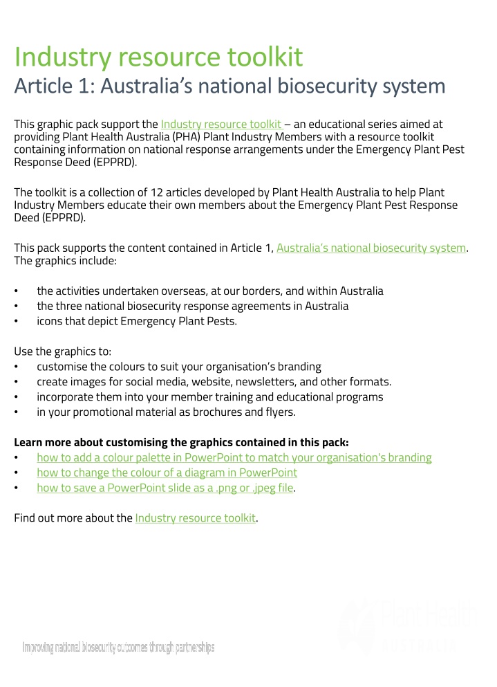 Australia's National Biosecurity System Overview