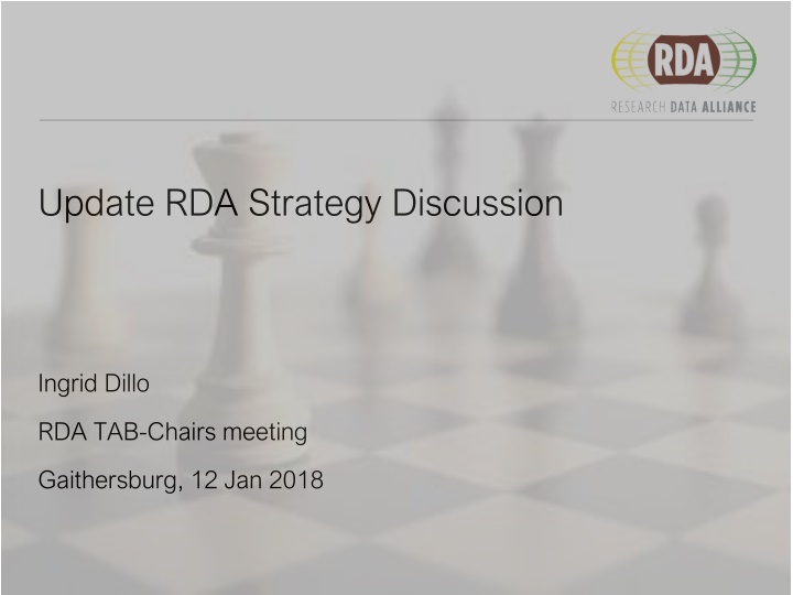 Update on RDA Strategy Discussion