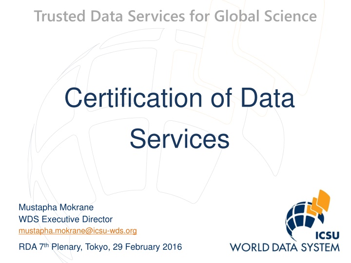 trusted data services for global science n.w