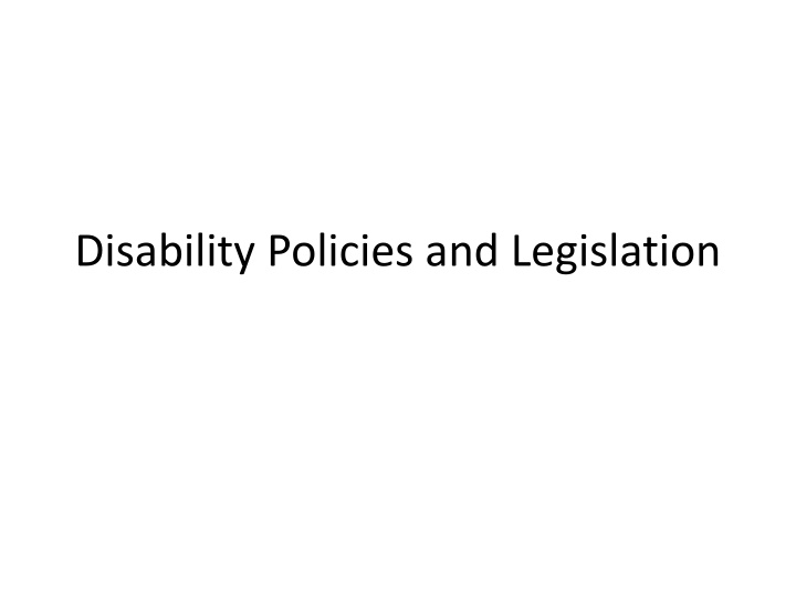 disability policies and legislation n.w
