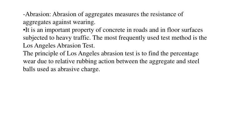abrasion abrasion of aggregates measures n.w