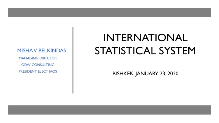 International Statistical System & UN Statistical Commission