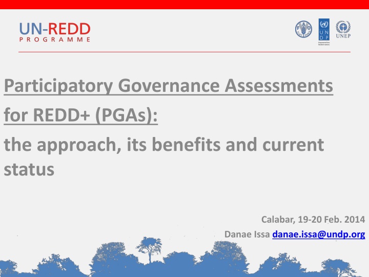 participatory governance assessments for redd n.w