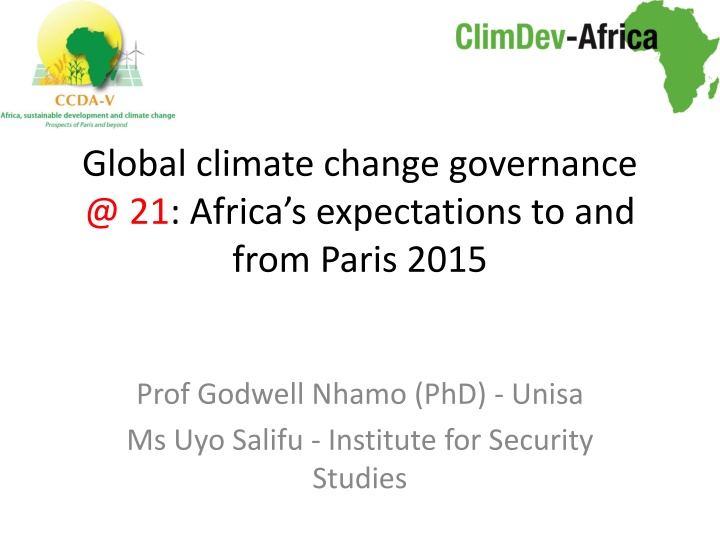 Africa's Expectations from Paris 2015: A Critical Analysis