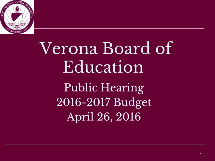 verona board of education public hearing 2016 n.w