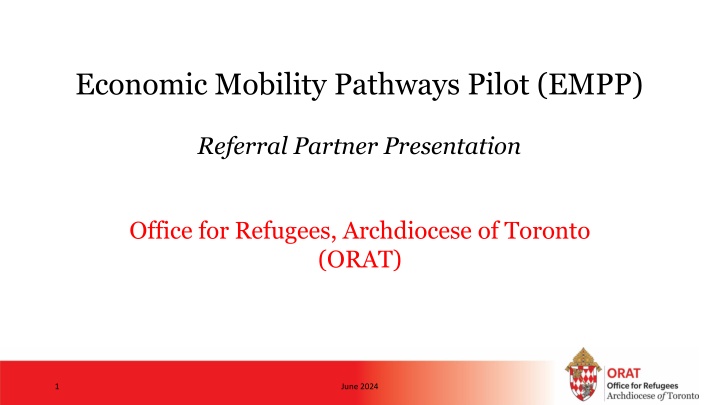 Economic Mobility Pathways Pilot: Refugee Program Overview