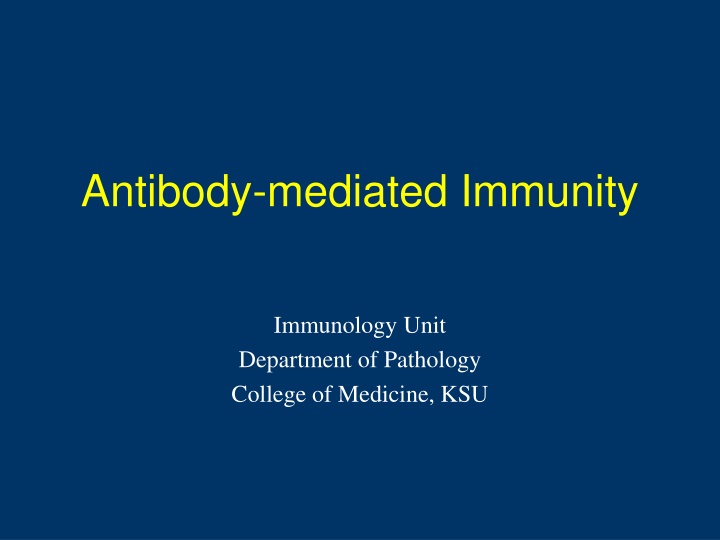 antibody mediated immunity n.w