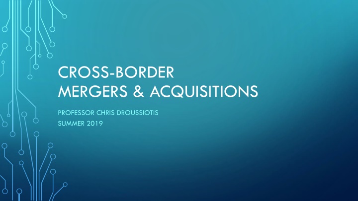cross border mergers acquisitions n.w