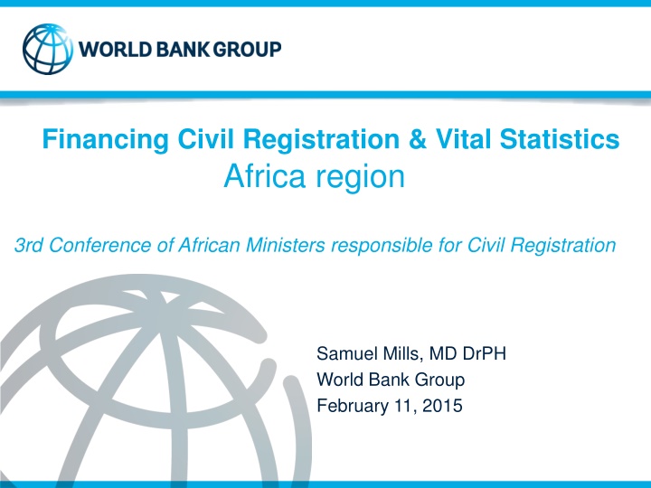 Financing Civil Registration & Vital Statistics in Africa Region
