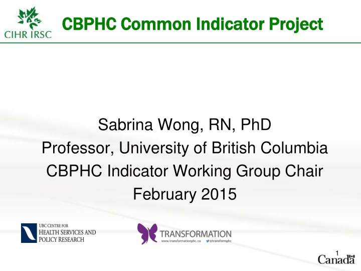 CBPHC Common Indicator Project Overview