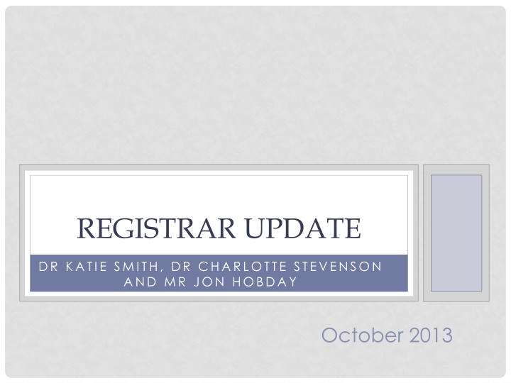 Registrar Update & Online Survey Insights