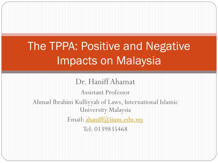 Impacts of TPPA on Malaysia