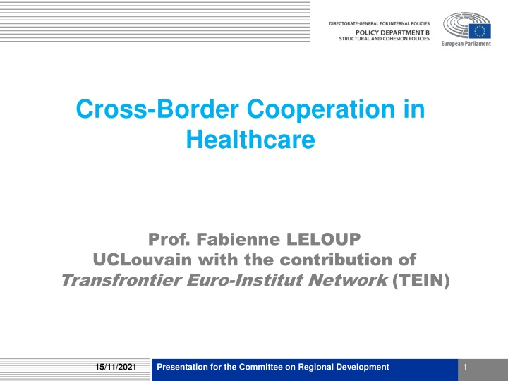 cross border cooperation in healthcare n.w