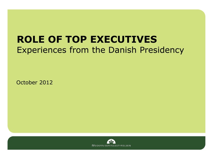 role of top executives experiences from n.w