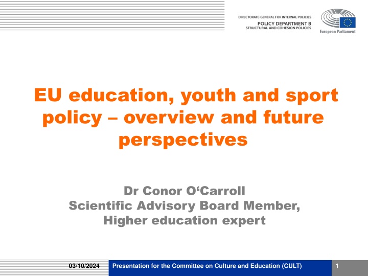 eu education youth and sport policy overview n.w
