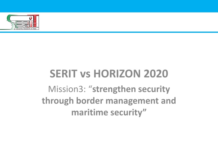 Strengthen Security through Border Management and Maritime Security