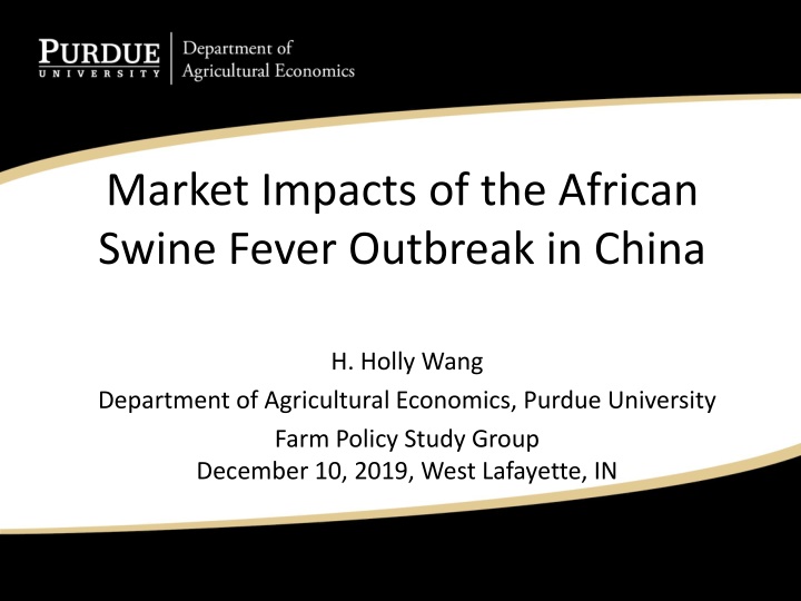 Market Impacts of African Swine Fever Outbreak