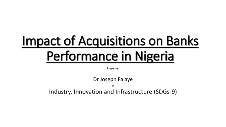 impact of acquisitions on banks impact n.w