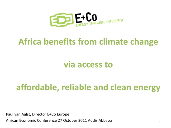 africa benefits from climate change n.w