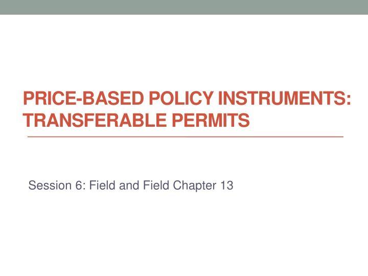 price based policy instruments transferable n.w