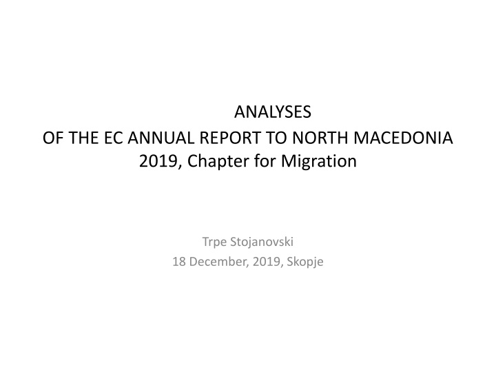 Migration Trends in Europe 2018-2019 Analysis