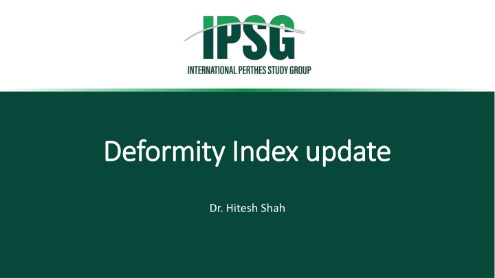 deformity index update deformity index update n.w