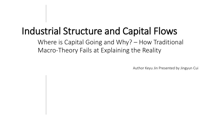 industrial structure and capital flows industrial n.w