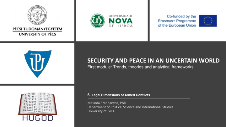 security and peace in an uncertain world first n.w