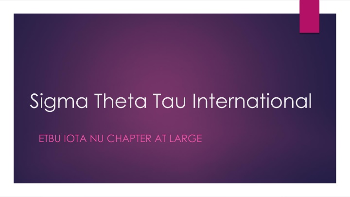 Sigma Theta Tau International: Honoring Nursing Excellence