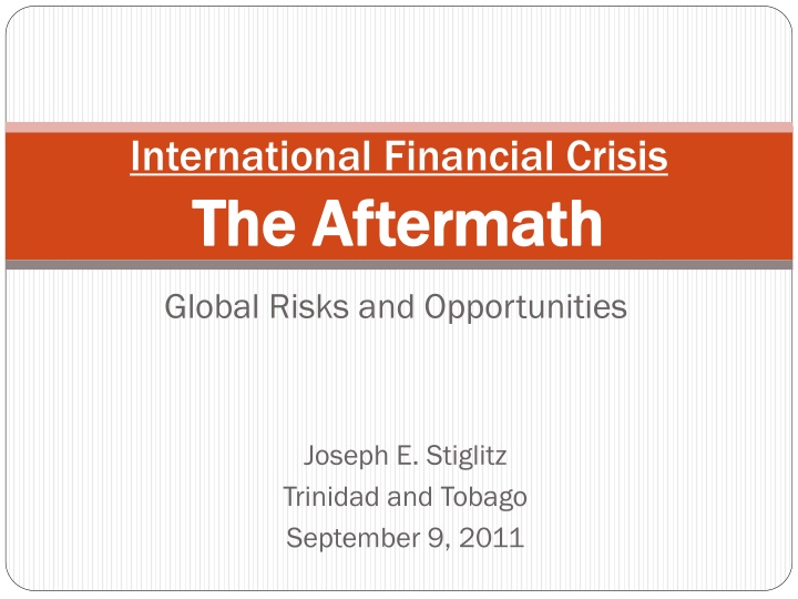 international financial crisis the aftermath n.w