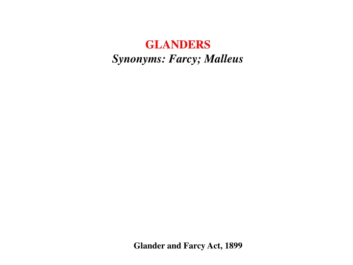 glanders synonyms farcy malleus n.w