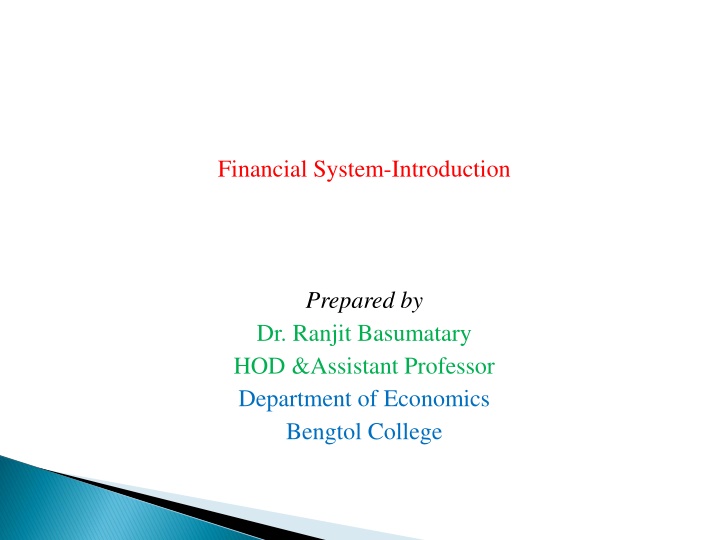 financial system introduction n.w