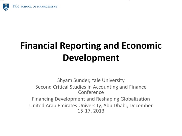 financial reporting and economic development n.w