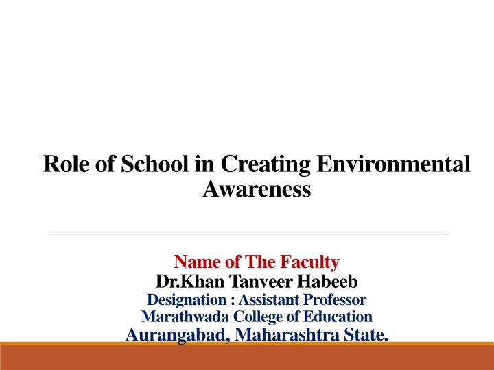 School's Role in Environmental Awareness