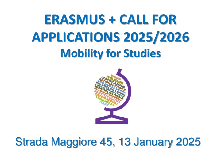 erasmus call for applications 2025 2026 mobility n.w