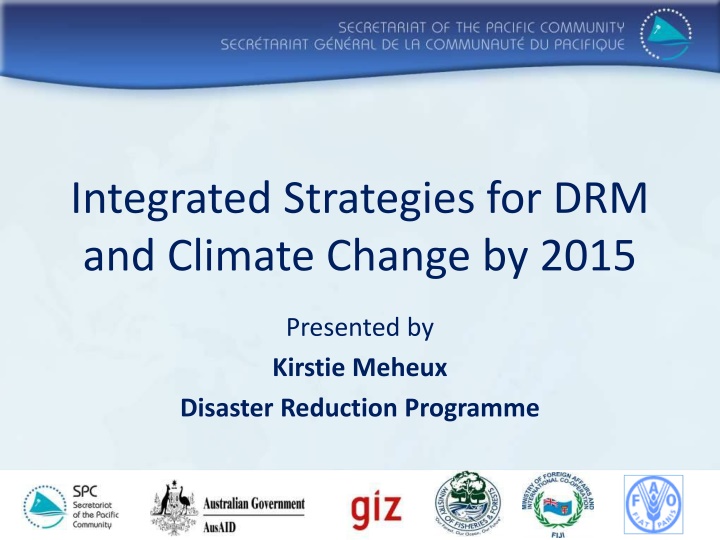 integrated strategies for drm and climate change n.w
