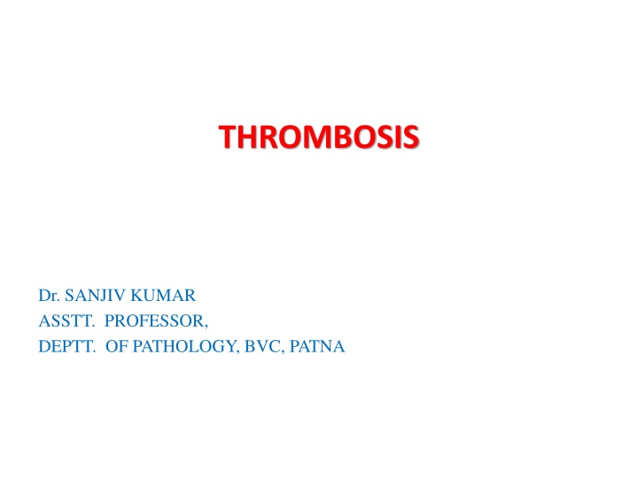 thrombosis n.w