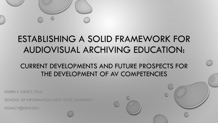 establishing a solid framework for audiovisual n.w