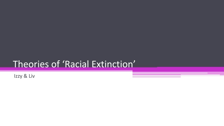 Theories of Racial Extinction in Colonial Tasmania and New Zealand