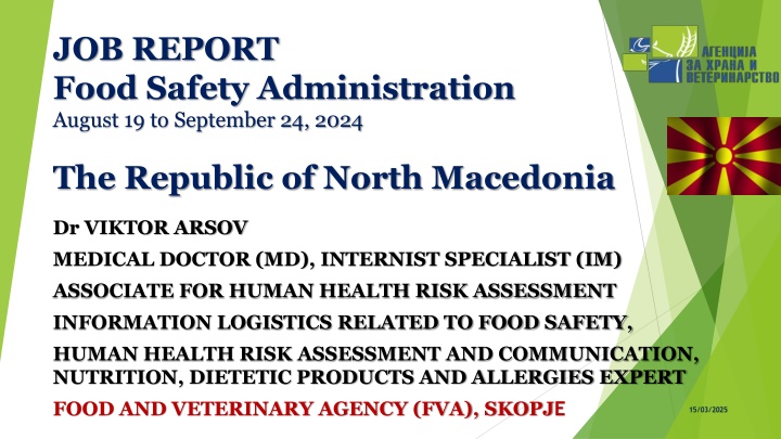 Food Safety Administration Report in North Macedonia
