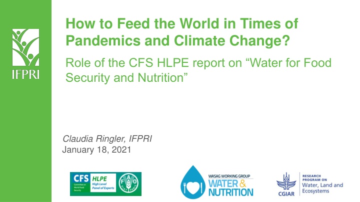 how to feed the world in times of pandemics n.w