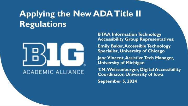 applying the new ada title ii regulations n.w