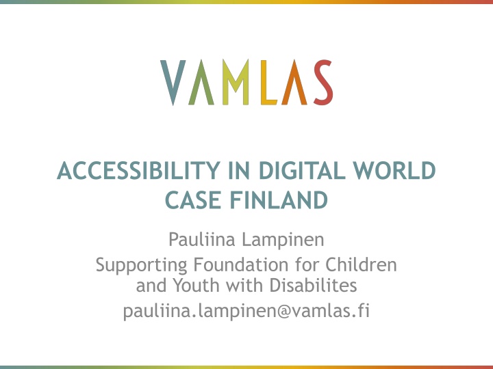 accessibility in digital world case finland n.w