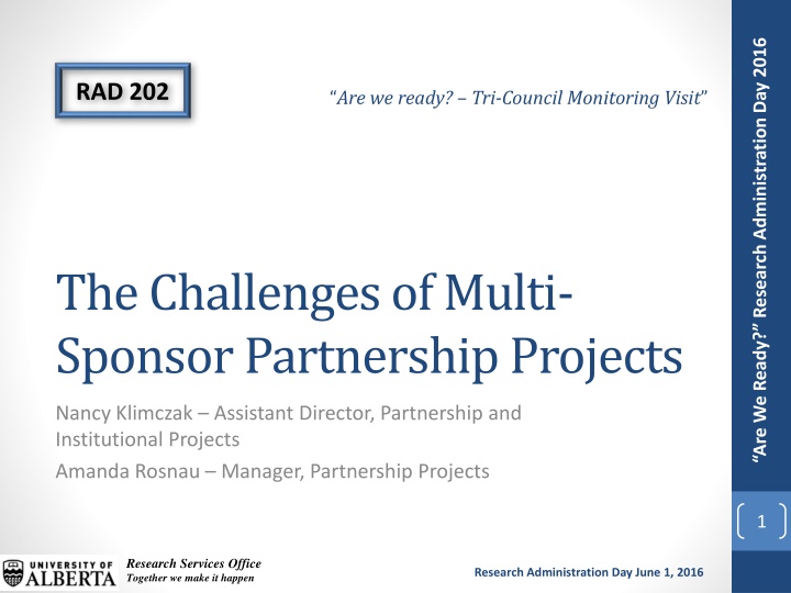 are we ready research administration day 2016 n.w