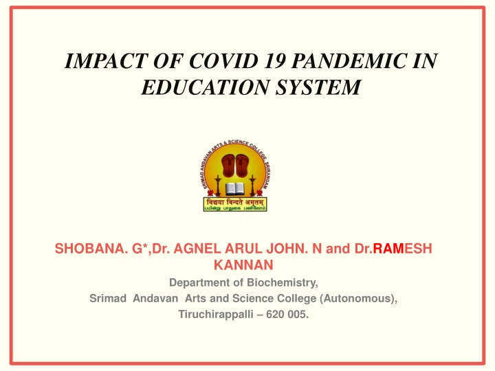 impact of covid 19 pandemic in education system n.w